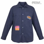 پیراهن کتان موتورسواری H&M مدل NAVY BLUE KTM