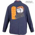 خرید پیراهن کتان موتورسواری H&M مدل NAVY BLUE KTM