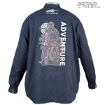 خریدپیراهن کتان موتورسواری H&M مدل NAVY BLUE ADVENTURE