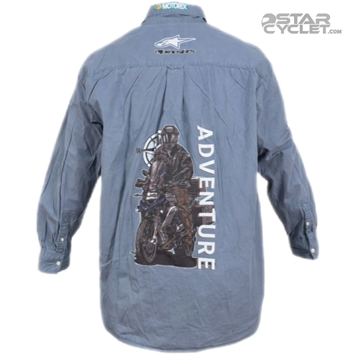 خرید پیراهن کتان موتورسواری OWK MEN مدل BLUE ADVENTURE