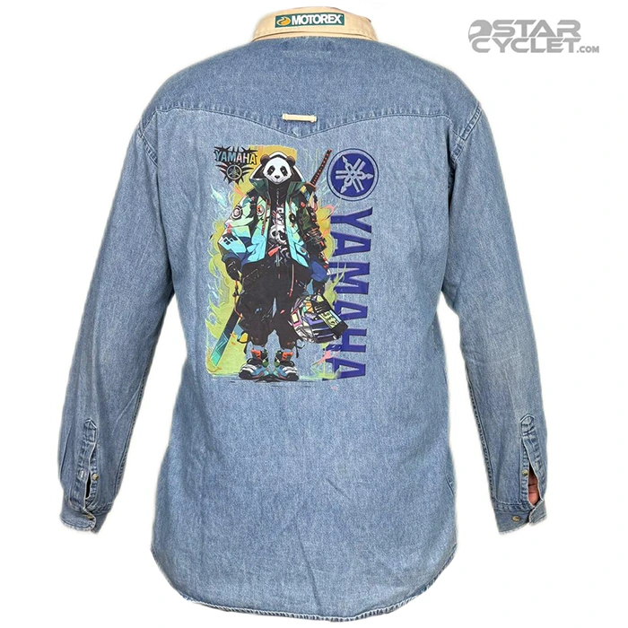 خرید پیراهن جین موتورسواری COWBOY CODE مدل BLUE YAMAHA