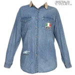 پیراهن جین موتورسواری COWBOY CODE مدل BLUE YAMAHA