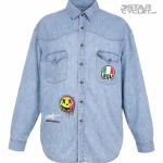 پیراهن جین موتورسواری H&M مدل BLUE YAMAHA