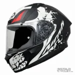 خریدکلاه کاسکت فک ثابت AIROH مدل VALOR MATT BLACK WHITE VENOM