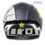 عکس کلاه کاسکت فک ثابت AIROH مدل VALOR MATT BLACK WHITE ROCKSTAR