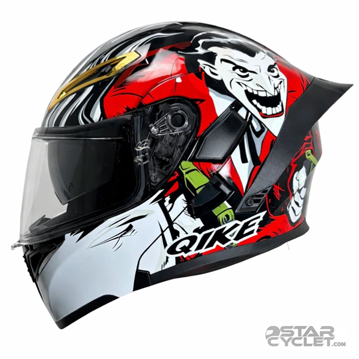 خرید کلاه کاسکت فک متحرک Qike مدل MP01 RED JOKER