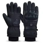 دستکش زمستانی هیتردار موتورسواری پروتکشن دار مدل BLACK