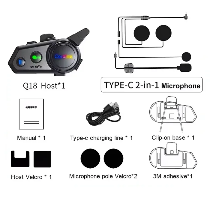 خرید بلوتوث کلاه کاسکت Q18