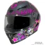 کلاه کاسکت فک متحرک دخترانه SOMAN مدل SM955-S NAUGHTY BLACK PINK