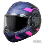کلاه کاسکت فول متحرک LS2 مدل ADVANT 906 MATT BLUE FLUO PINK