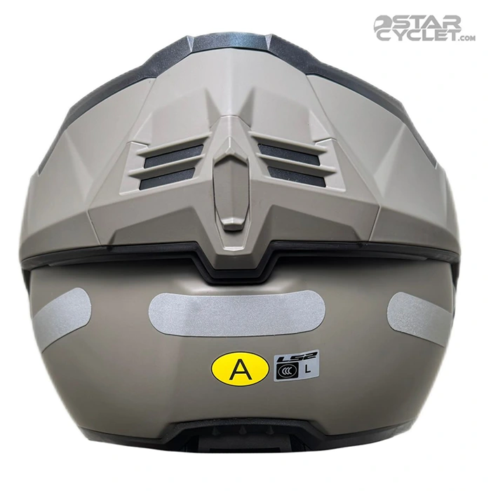 عکس پشت کلاه کاسکت فول متحرک LS2 مدل ADVANT 906-7 GRAY