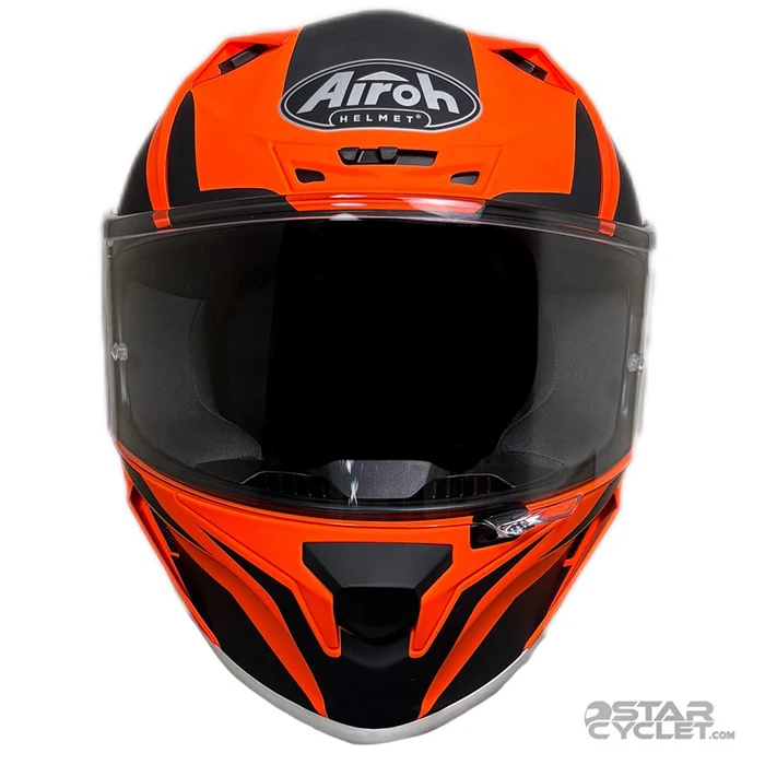 قیمت کلاه کاسکت فک ثابت AIROH مدل VALOR WINGS ORANGE BLACK MATT