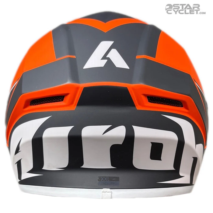 عکس کلاه کاسکت فک ثابت AIROH مدل VALOR WINGS ORANGE BLACK MATT