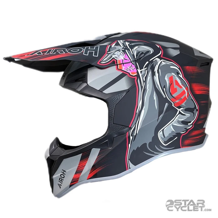 خریدکلاه کاسکت کراسی AIROH مدل RAP CYBER RED MATT