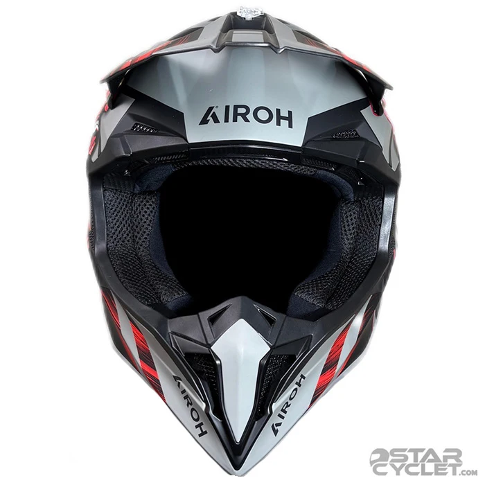 عکس کلاه کاسکت کراسی AIROH مدل RAP CYBER RED MATT