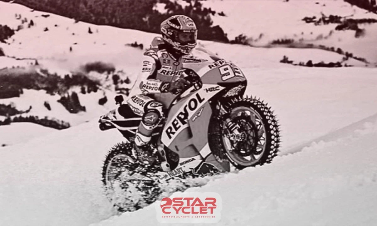 موتورسواری در زمستان