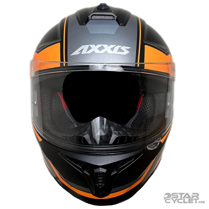 قیمت کلاه کاسکت فک ثابت AXXIS مدل SONAR MATT BLACK ORANGE