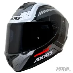 کلاه کاسکت فک ثابت AXXIS مدل SONAR DRAKEN BLACK GRAY