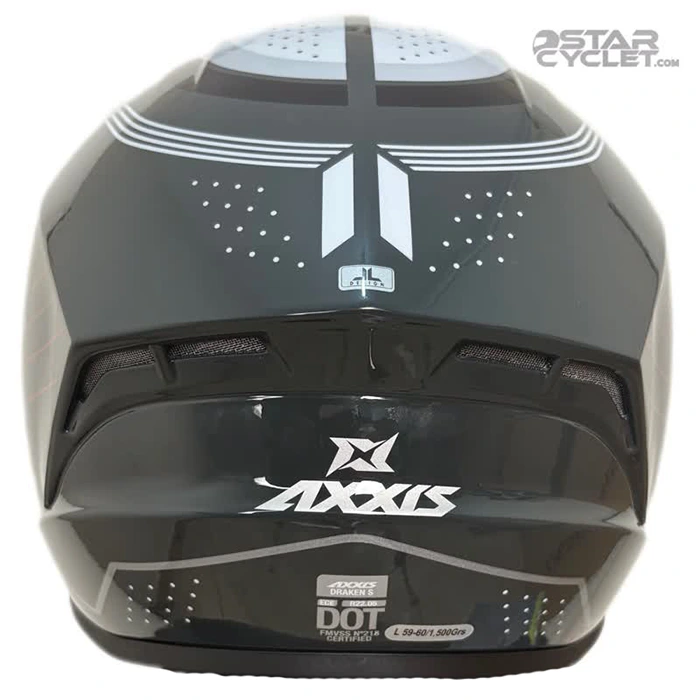 عکس کلاه کاسکت فک ثابت AXXIS مدل SONAR DRAKEN BLACK GRAY