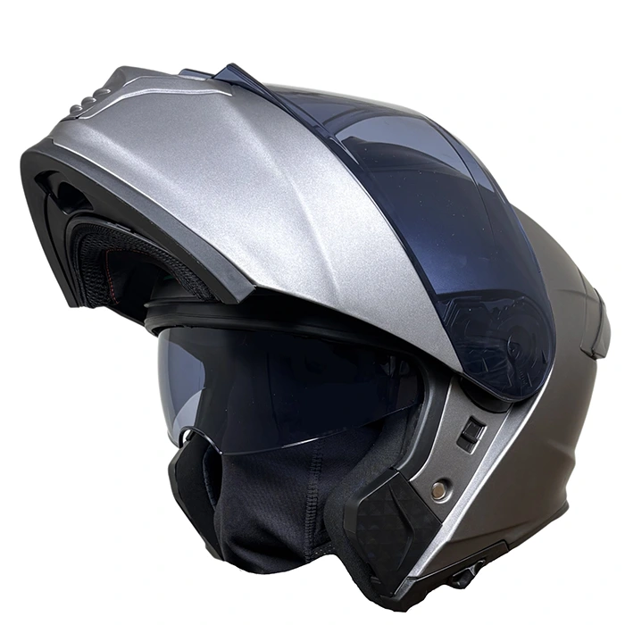 خرید کلاه کاسکت فک متحرک iBK مدل 965B MATT GRAY