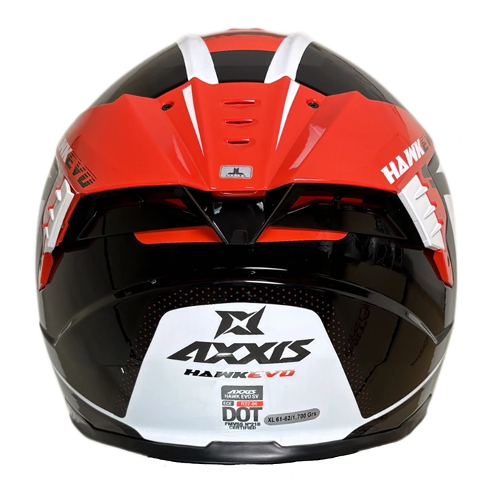 قیمت کلاه کاسکت فک ثابت AXXIS مدل HAWK WHITE BLACK RED