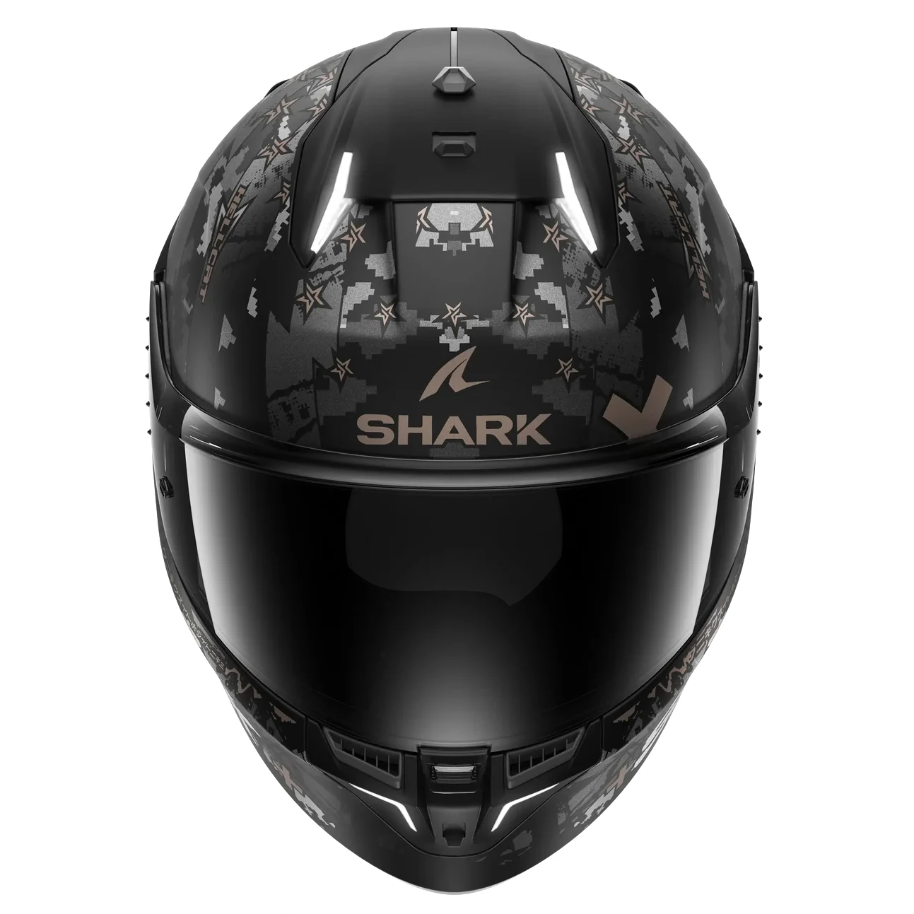 خریدکلاه کاسکت فک ثابت SHARK مدل SKWAL i3 HELLCAT MATTE BLACK CHROME ANTHRACITE