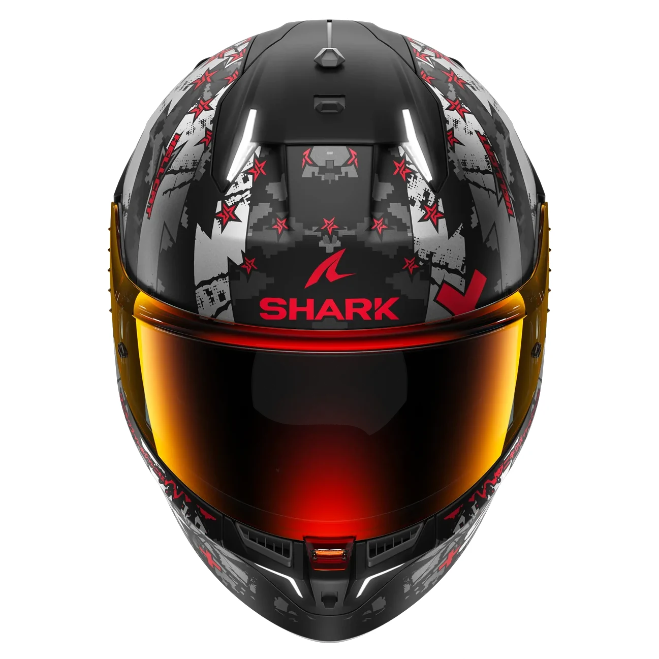 خریدکلاه کاسکت فک ثابت SHARK مدل SKWAL i3 HELLCAT MATTE BLACK CHROME RED