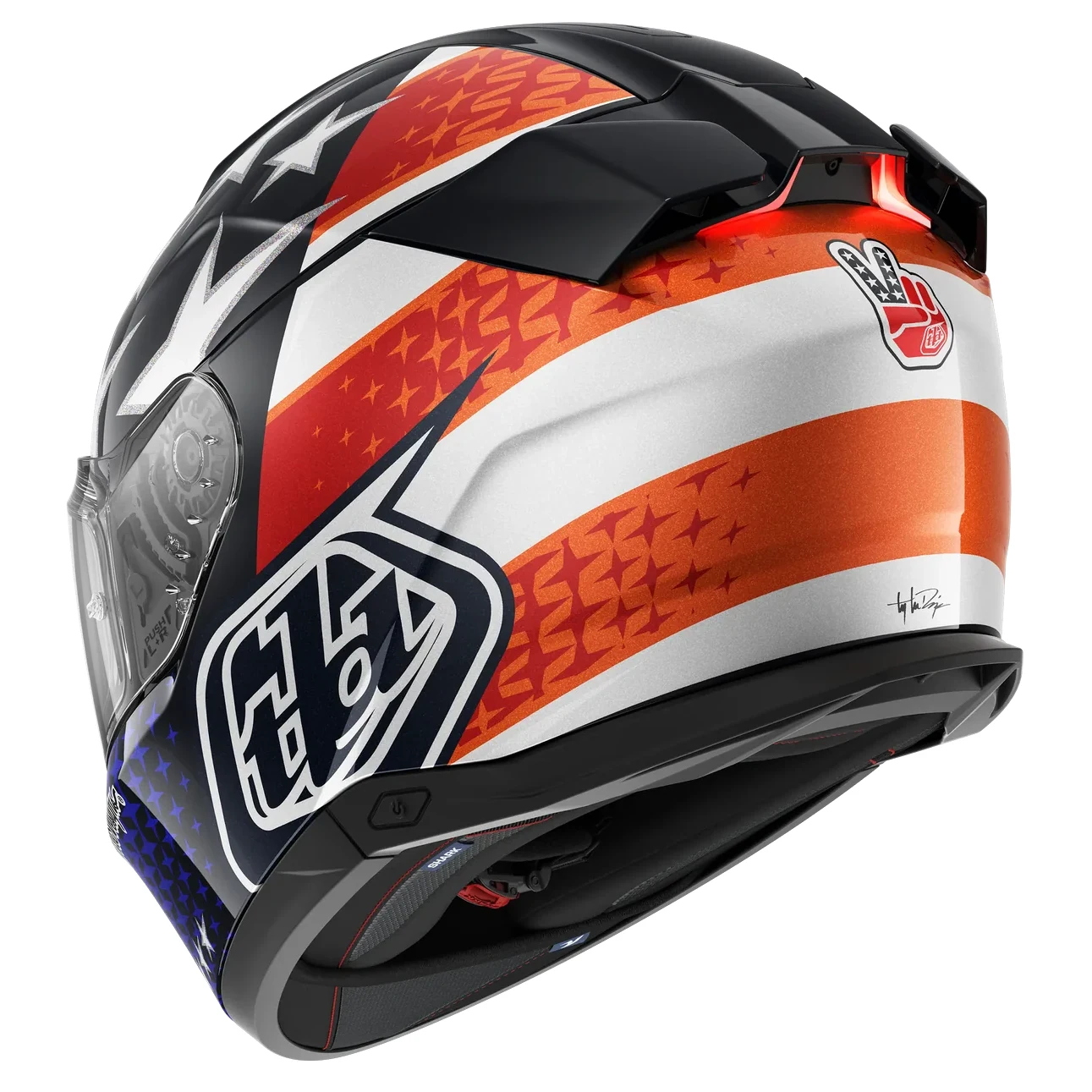 قیمت کلاه کاسکت فک ثابت SHARK مدل SKWAL i3 US FLAG BLUE RED WHITE