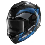 کلاه کاسکت فک ثابت SHARK مدل SPARTAN GT PRO CARBON RITMO CARBON BLUE CHROME