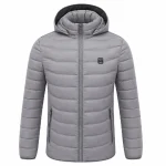 خرید کاپشن زمستانی موتورسواری مدل هیتردار طوسی