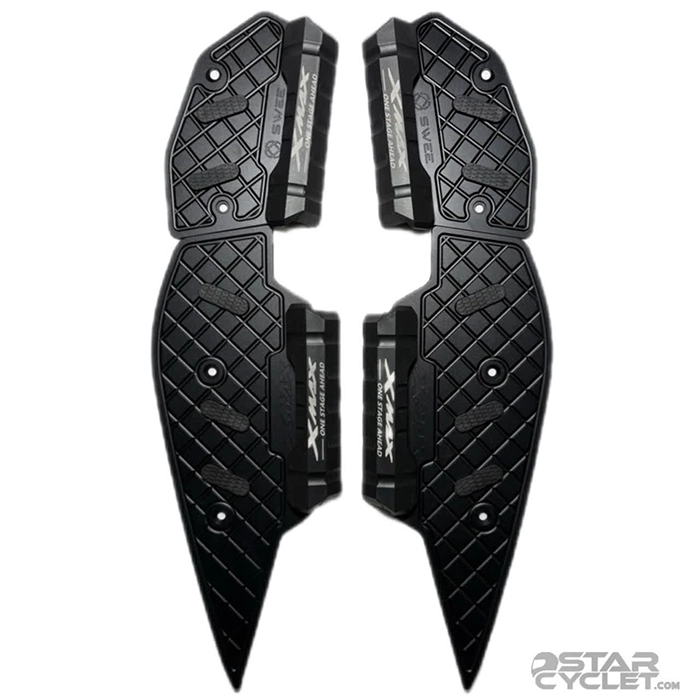 کف پایی فلزی اسپرت موتورسیکلت XMAX300 مدل SWEER BLACK