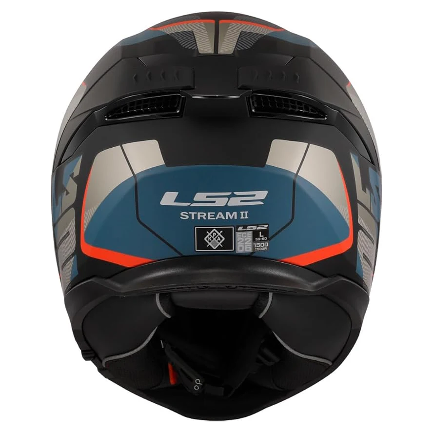 عکس کلاه کاسکت فک ثابت LS2 مدل STORM2 BLACK BLUE RED MATT