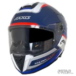 کلاه کاسکت فک ثابت AXXIS مدل HAWK Blue white orange