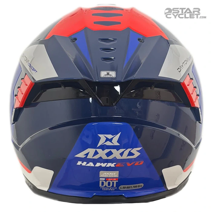 قیمت کلاه کاسکت فک ثابت AXXIS مدل HAWK Blue white orange