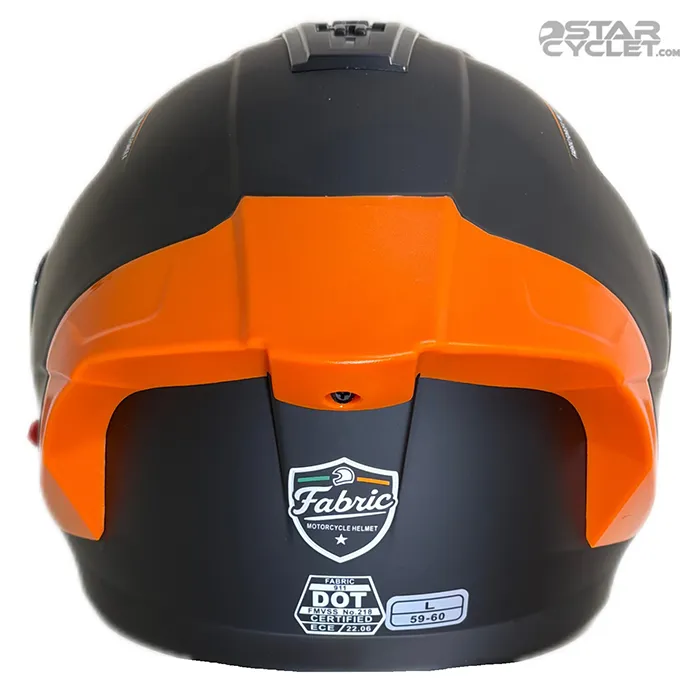 عکس کلاه کاسکت فک متحرک FABRIC مدل F22FORCE-X MATT BLACK ORANGE