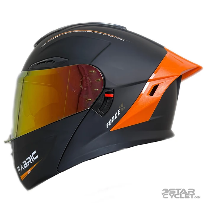 قیمت کلاه کاسکت فک متحرک FABRIC مدل F22FORCE-X MATT BLACK ORANGE
