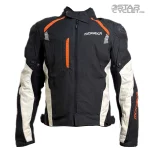 کاپشن چهارفصل موتورسواری MODEKA مدل BLACK WHITE ORANGE