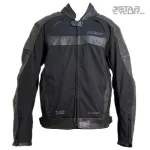 کاپشن چهارفصل موتورسواری برزنت و چرم BUSE مدل TACTEL BLACK
