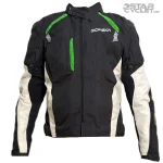 کاپشن چهارفصل موتورسواری MODEKA مدل BLACK WHITE GREEN