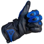 خرید دستکش چرمی موتورسواری زمستانی ALPINSTARS مدل BLACK BLUE