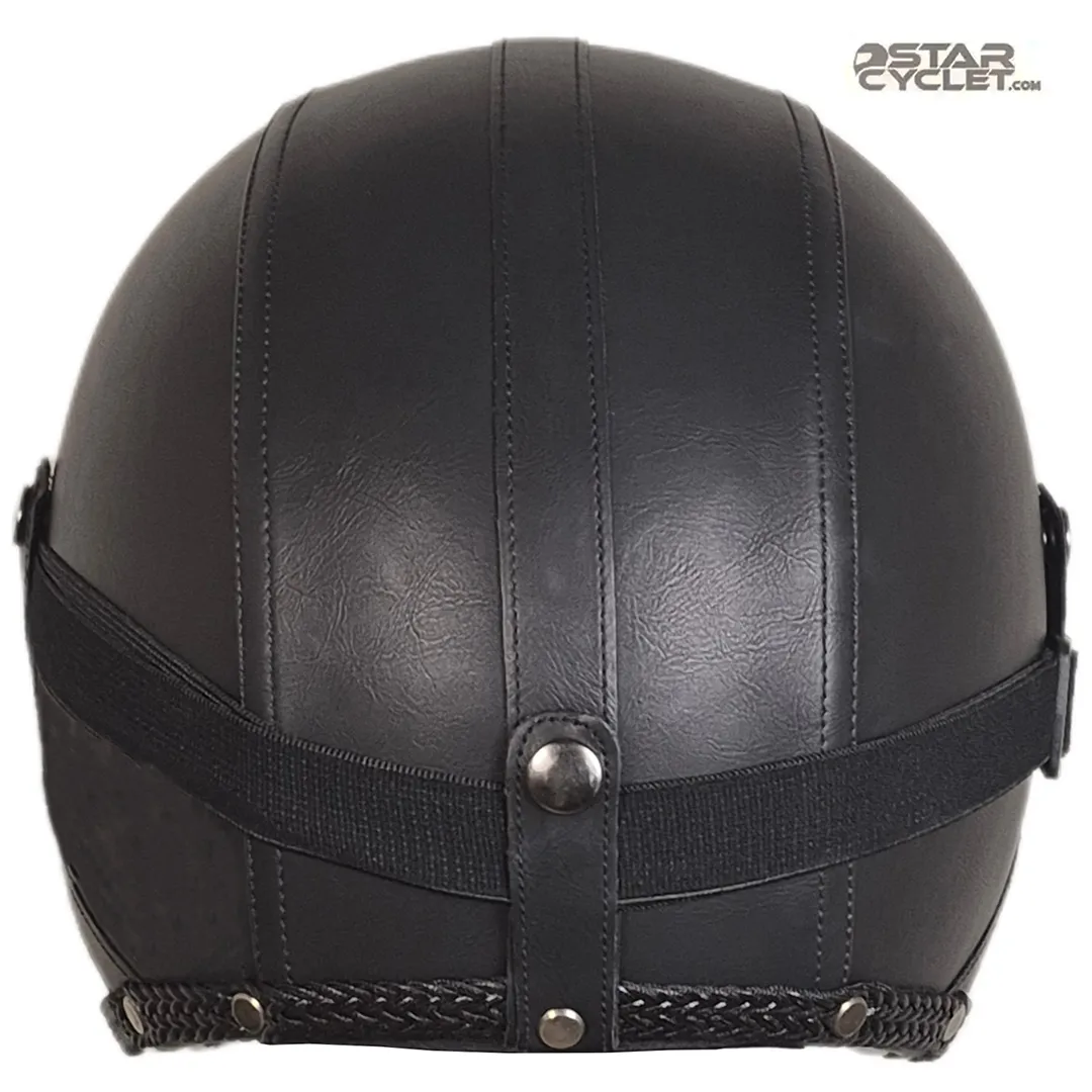 قیمت کلاه کاسکت وسپایی چرمی عینکدار KAVAN مدل BLACK