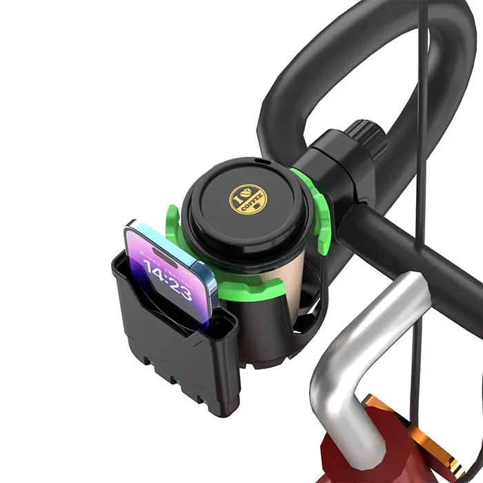 قیمت هولدر موبایل و لیوان رو فرمانی موتورسیکلت UNIVERSAL مدل PJ129 BLACK GREEN