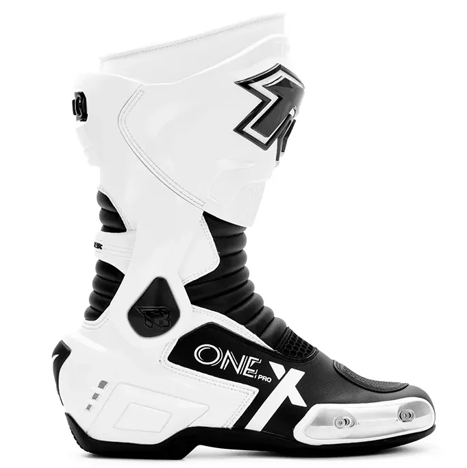 قیمت بوت ریسی موتورسواری TIGER مدل X ONE PRO WHITE BLACK