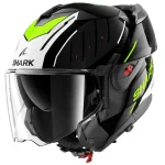 خرید کلاه کاسکت فول‌‌ متحرک SHARK مدل OXO RYDGER BLACK WHITE YELLOW