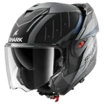 خرید کلاه کاسکت فول‌‌ متحرک SHARK مدل OXO RYDGER MATTE ANTHRACITE BLUE BLACK