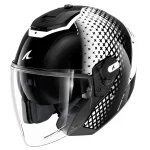 کلاه کاسکت بدون فک شارک مدل RS JET STRIDE BLACK WHITE BLACK