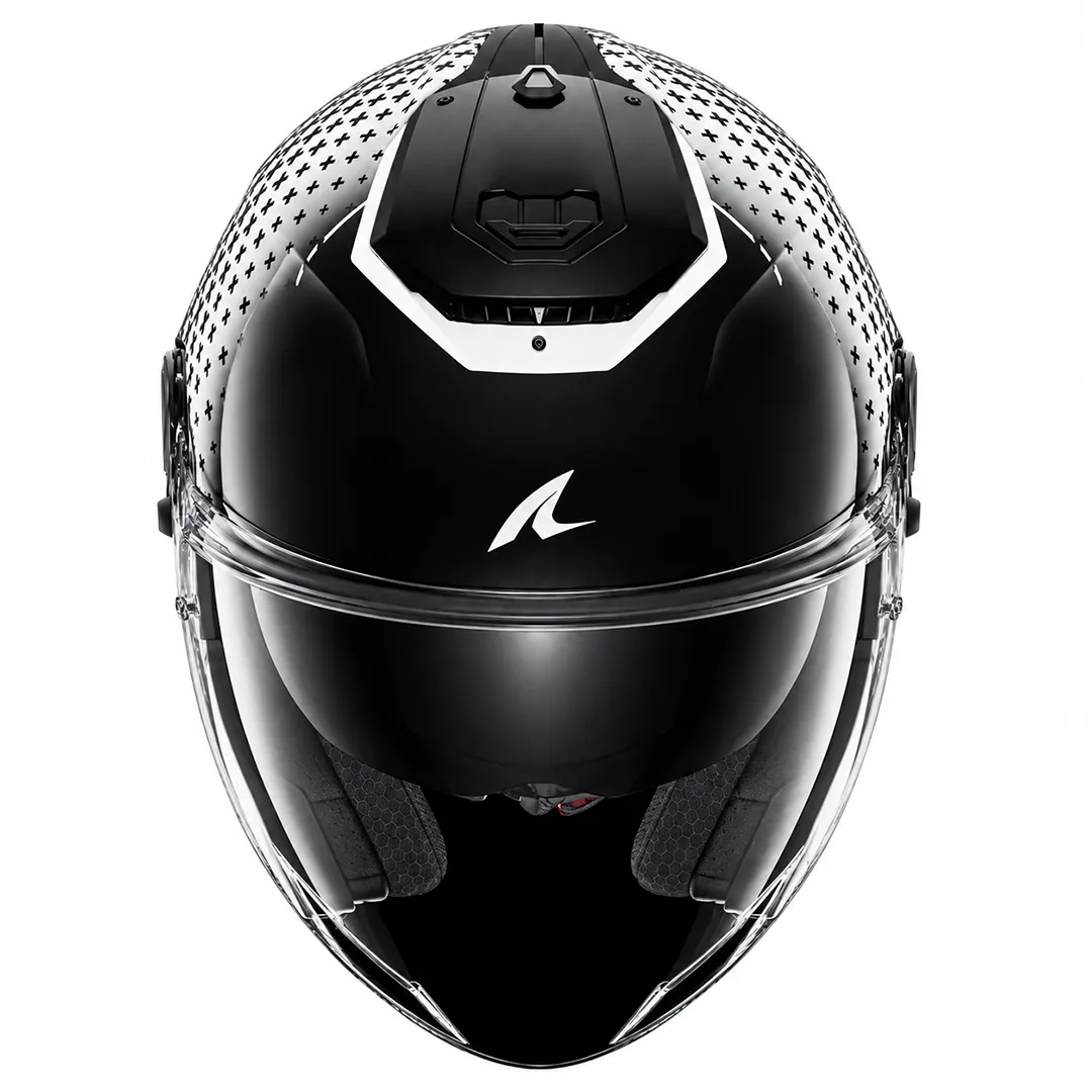 خرید کلاه کاسکت بدون فک شارک مدل RS JET STRIDE BLACK WHITE BLACK