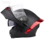 خرید کلاه کاسکت فک متحرک SOMAN مدل 955 MATT-BLACK-ELECTROPLATED-RED