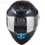 عکس کلاه کاسکت فک متحرک SOMAN مدل 955 MATT-BLACK-ELECTROPLATED-BLUE