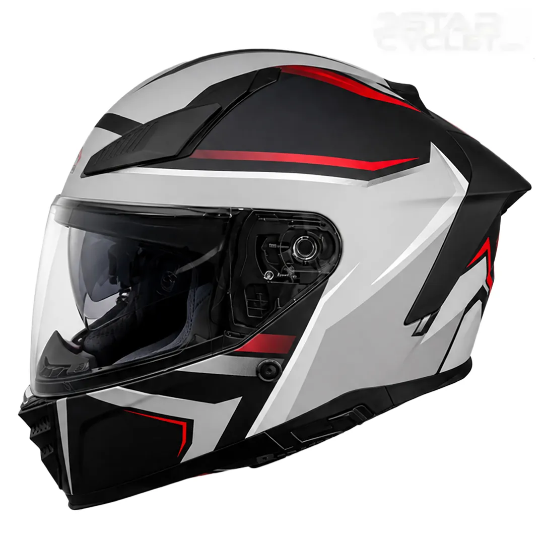 خرید کلاه کاسکت فک ثابت ردلاین مدل MATT BLACK RED Overture 942-4